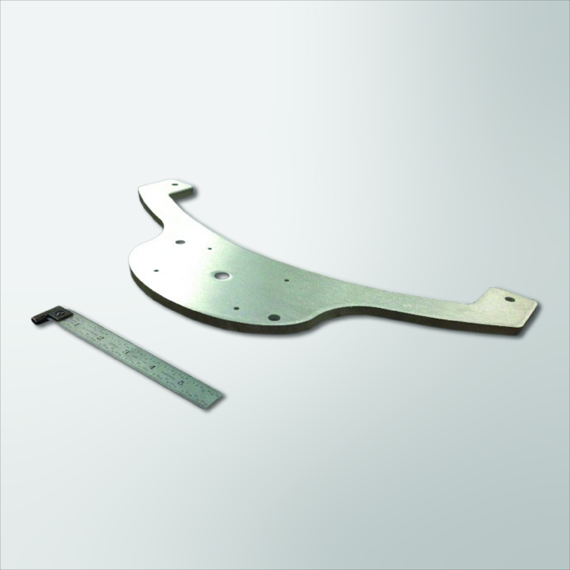 flat metal shape cut by waterjet