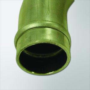 close up of flared tube