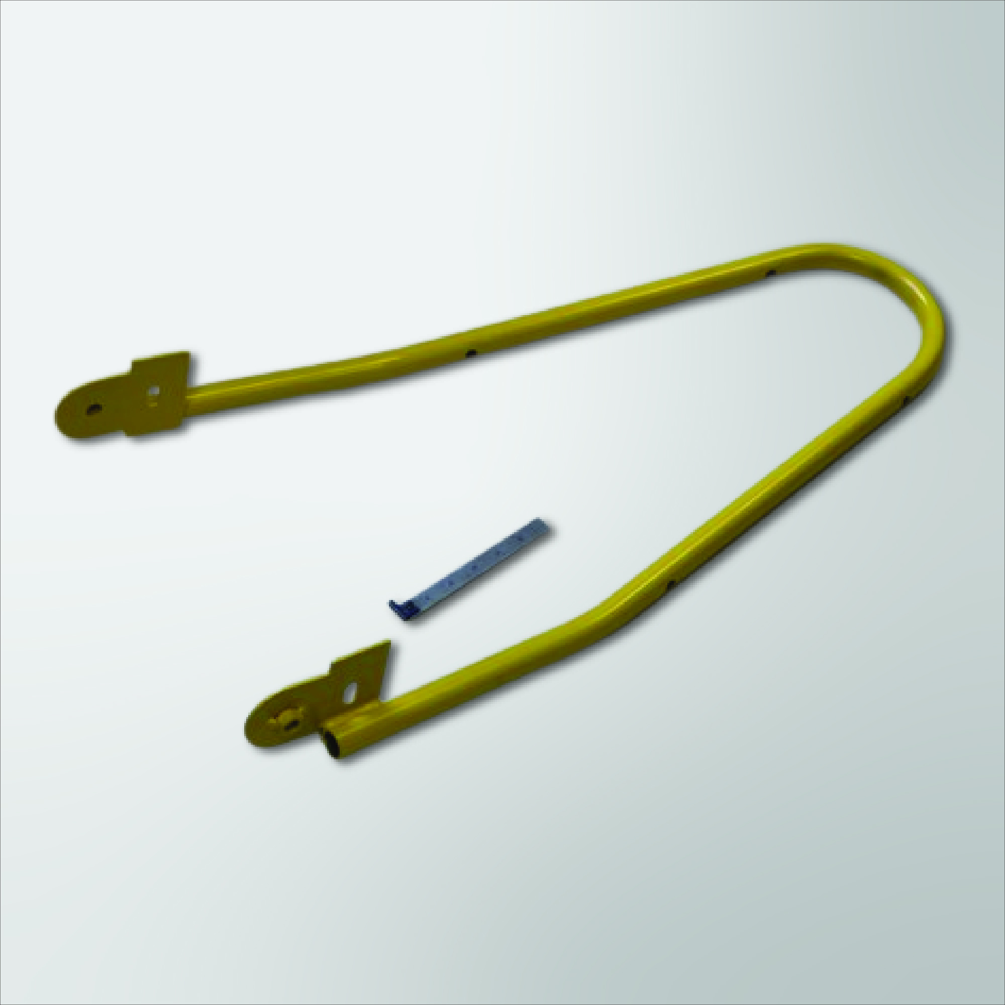 Full yellow painted bent tube assembly