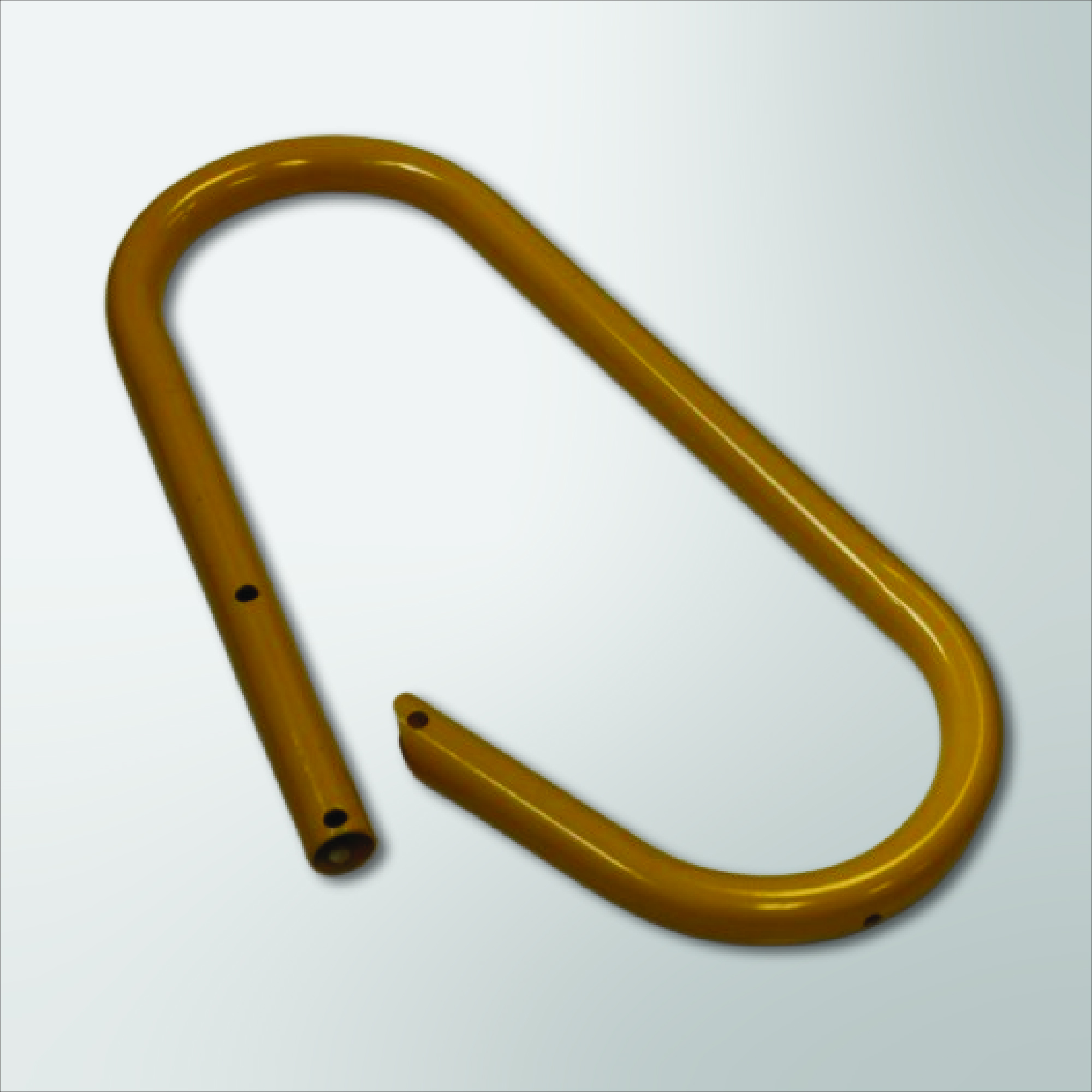 Custom Bent Yellow Painted Tubing